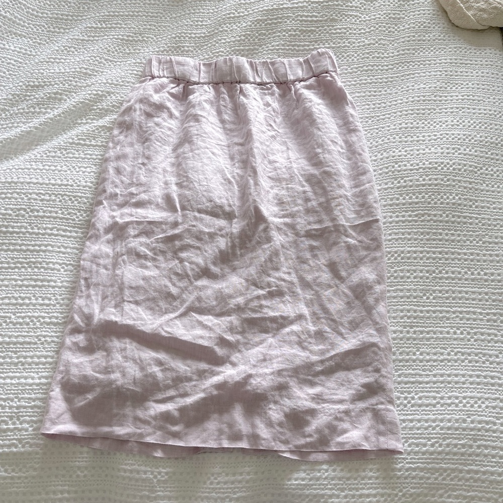 NWT J. Crew Light Pink Linen Skirt